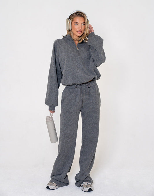 Donkergrijze Cropped Rits Jogging - Vest - Olivia & Kate