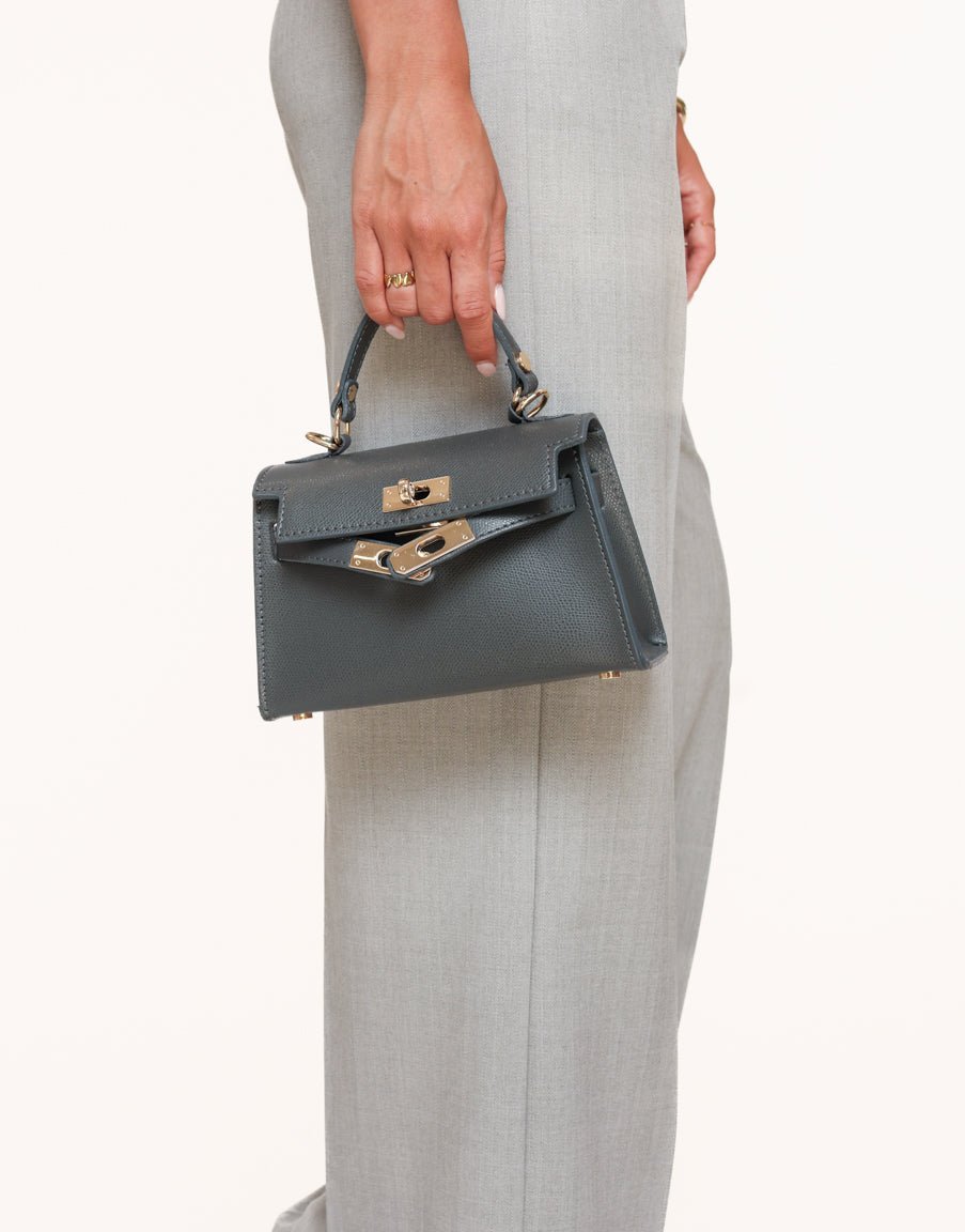 Donkergrijze Gouden Details - Tas - Olivia & Kate