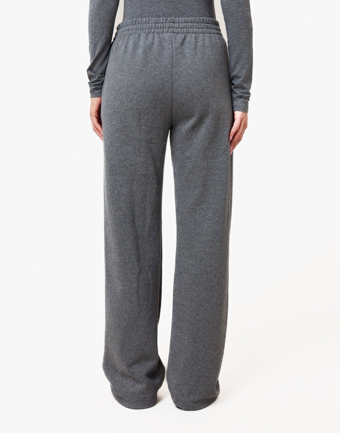 Donkergrijze Wijde Naden Jogging - Broek - Olivia & Kate