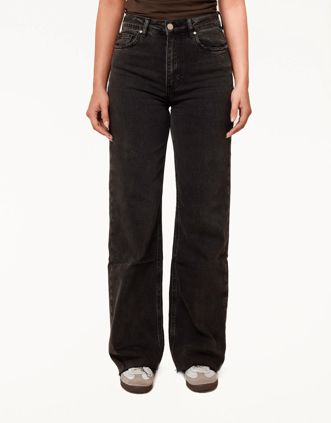 Donkergrijze Wijde Tall - Spijkerbroek - Olivia & Kate