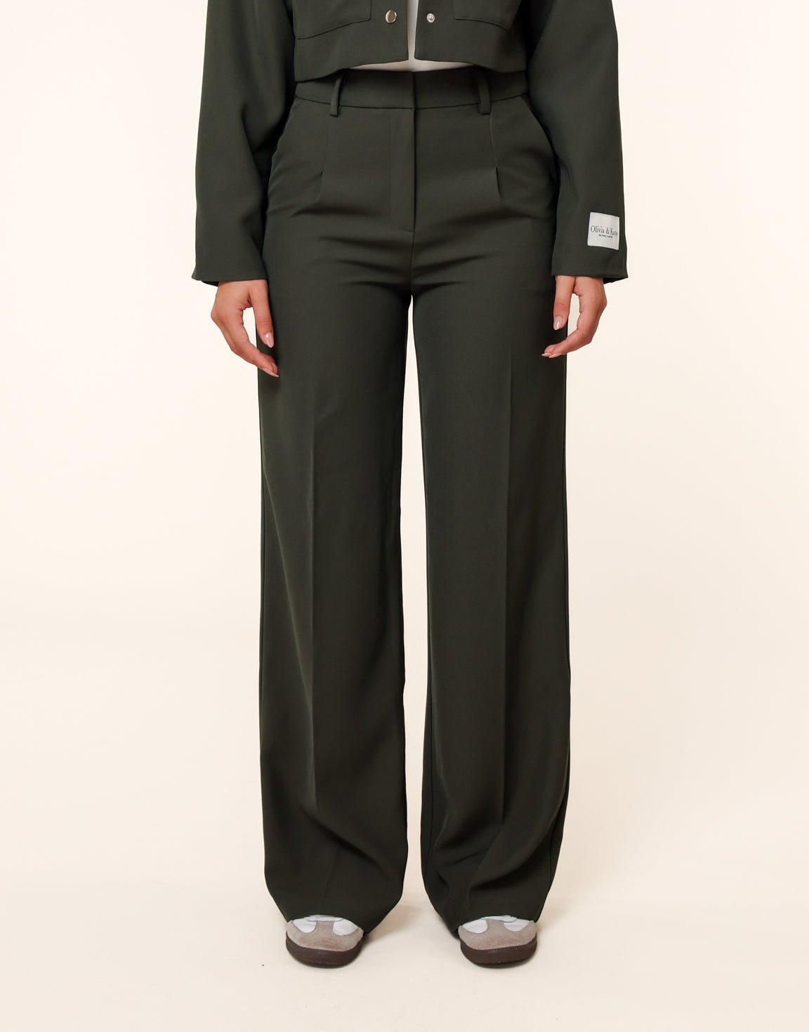 Donkergroene Studio Cropped - Set - Olivia & Kate