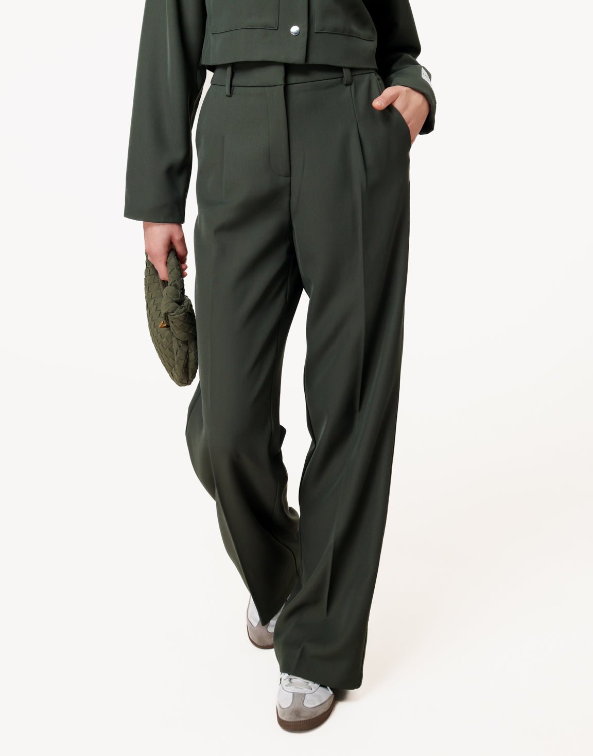 Dark green Studio - Trousers - Olivia & Kate