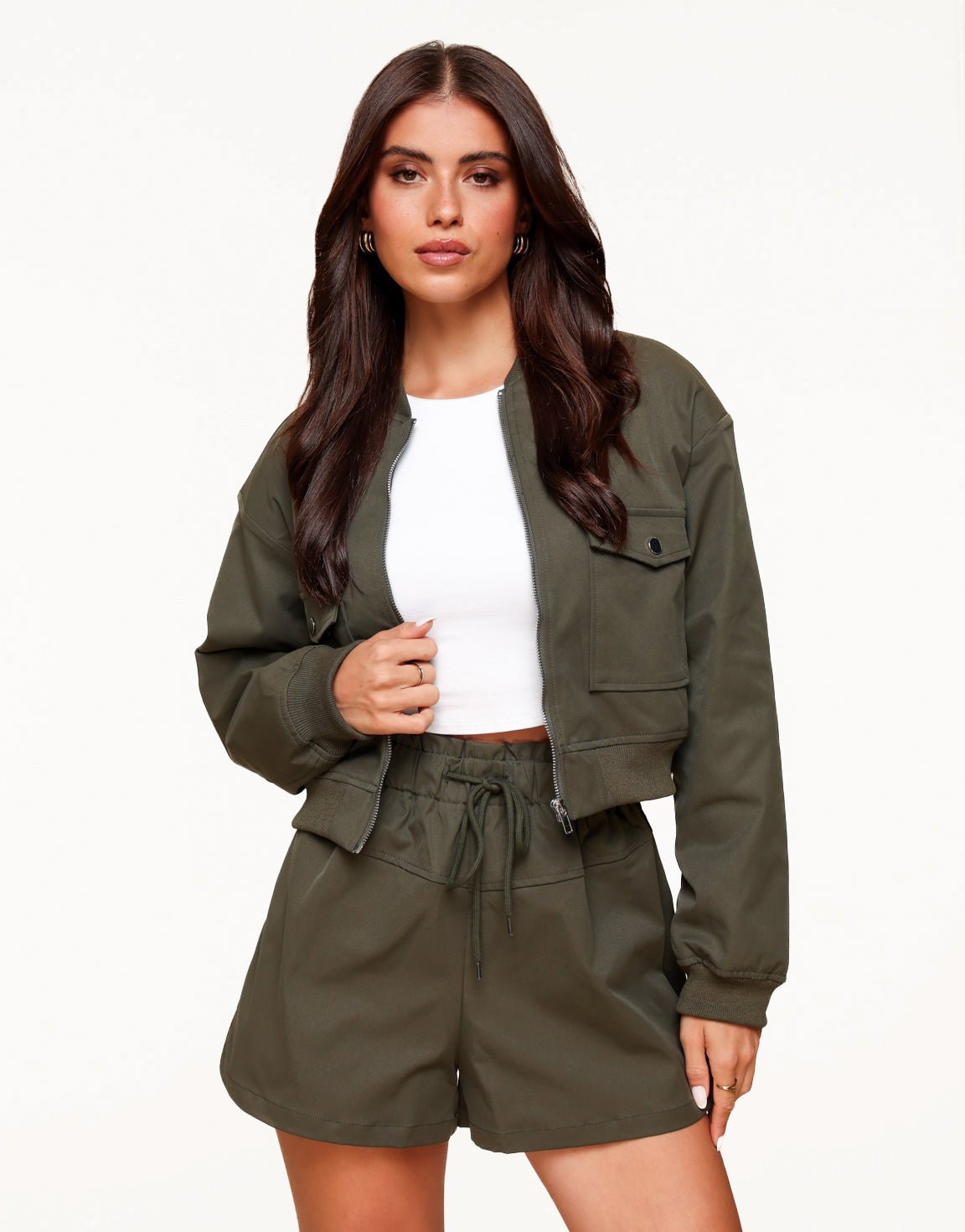 Donkergroene Wijde - Short - Olivia & Kate