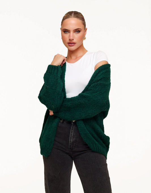 Donkergroene Wollen - Vest - Olivia & Kate