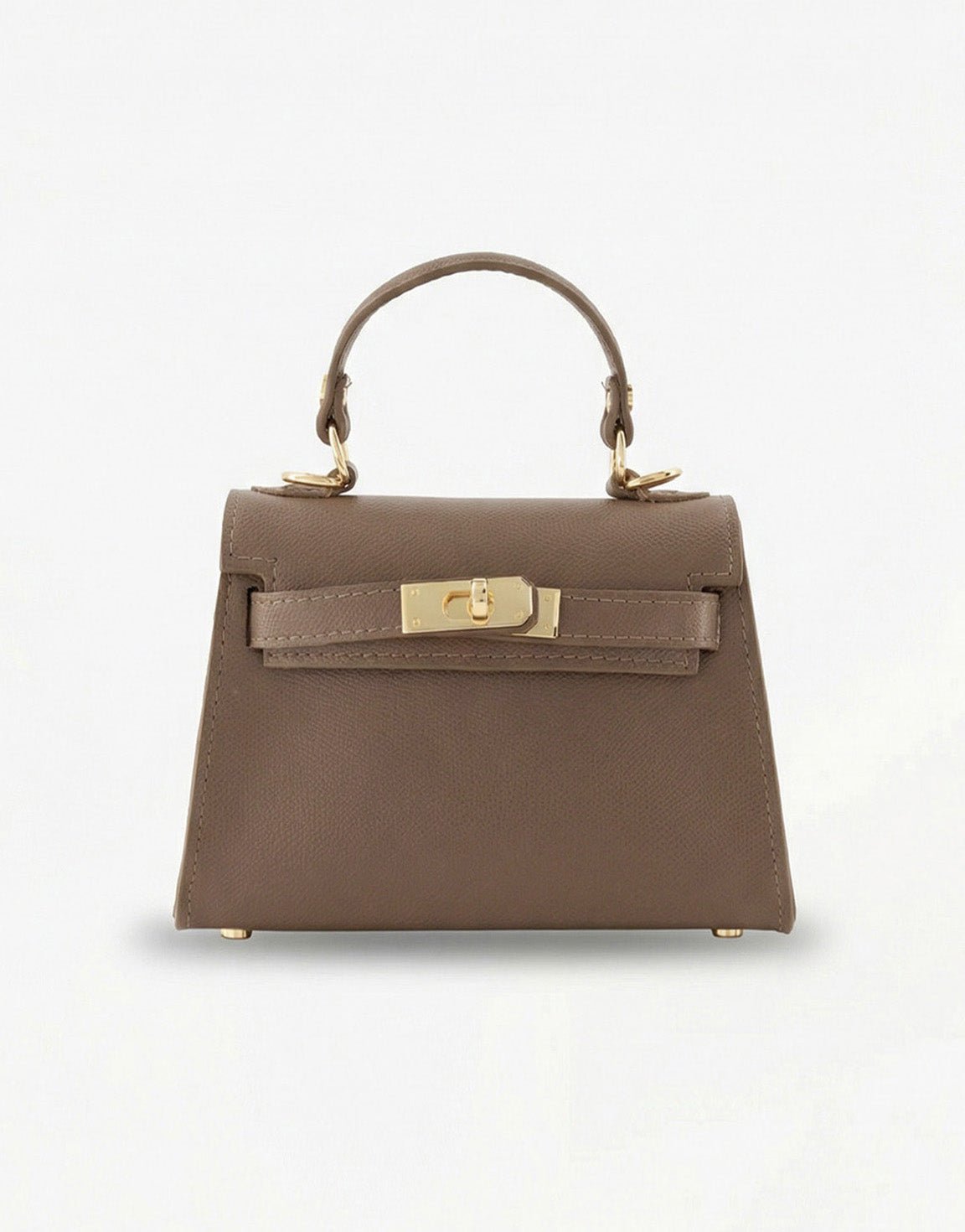 Donkertaupe Gouden Midi Detail - Tas - Olivia & Kate