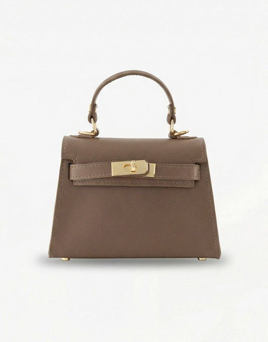 Dark Taupe Gold Midi Detail - Bag - Olivia & Kate