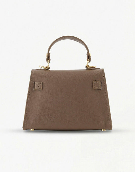 Donkertaupe Gouden Midi Detail - Tas - Olivia & Kate