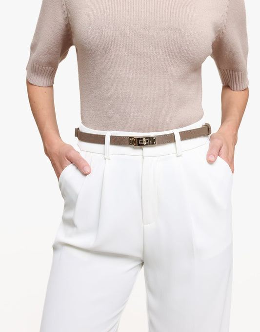 Donkertaupe Schakel - Riem - Olivia & Kate