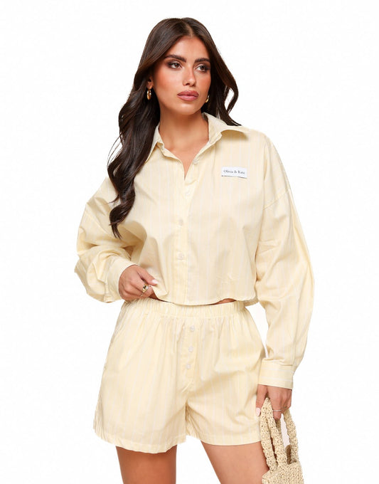 Gele Gestreepte - Short - Olivia & Kate