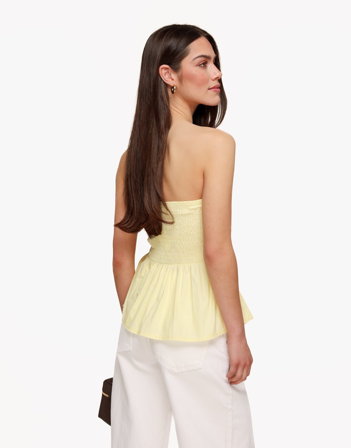 Gele Strapless Peplum - Top - Olivia & Kate