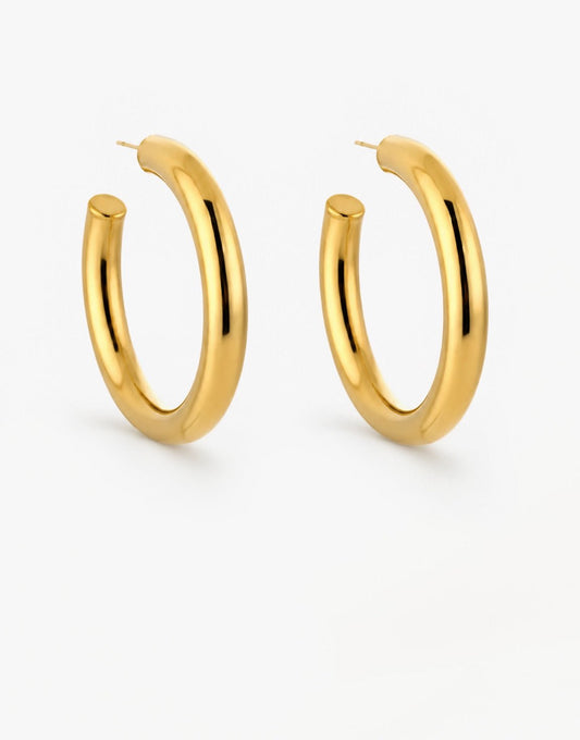 Gouden Basic 5 cm - Oorbellen - Olivia & Kate