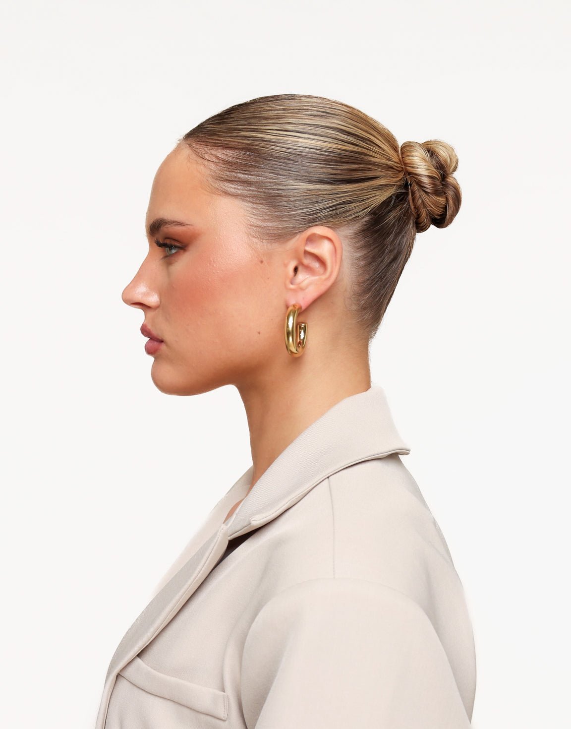 Gouden Basic 5 cm - Oorbellen - Olivia & Kate