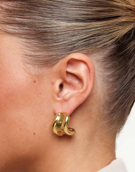 Gouden Brede Chunky - Oorbellen - Olivia & Kate