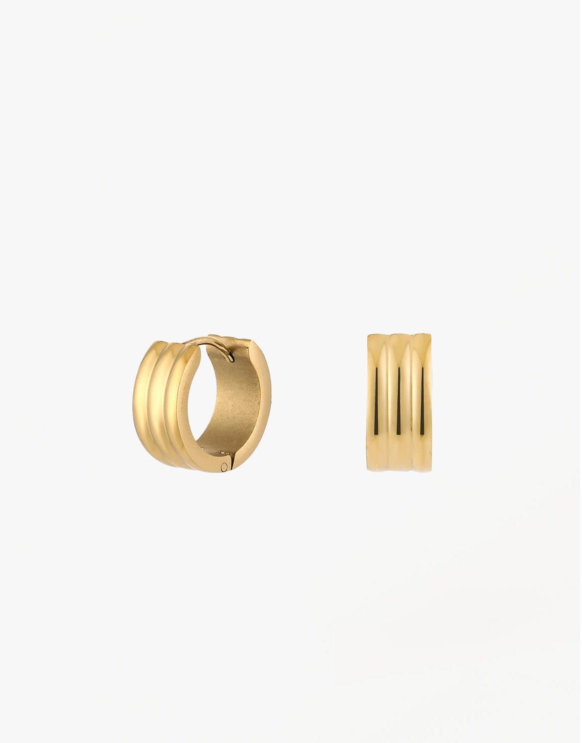 Gouden Drie Dubbele Ring - Oorbellen - Olivia & Kate