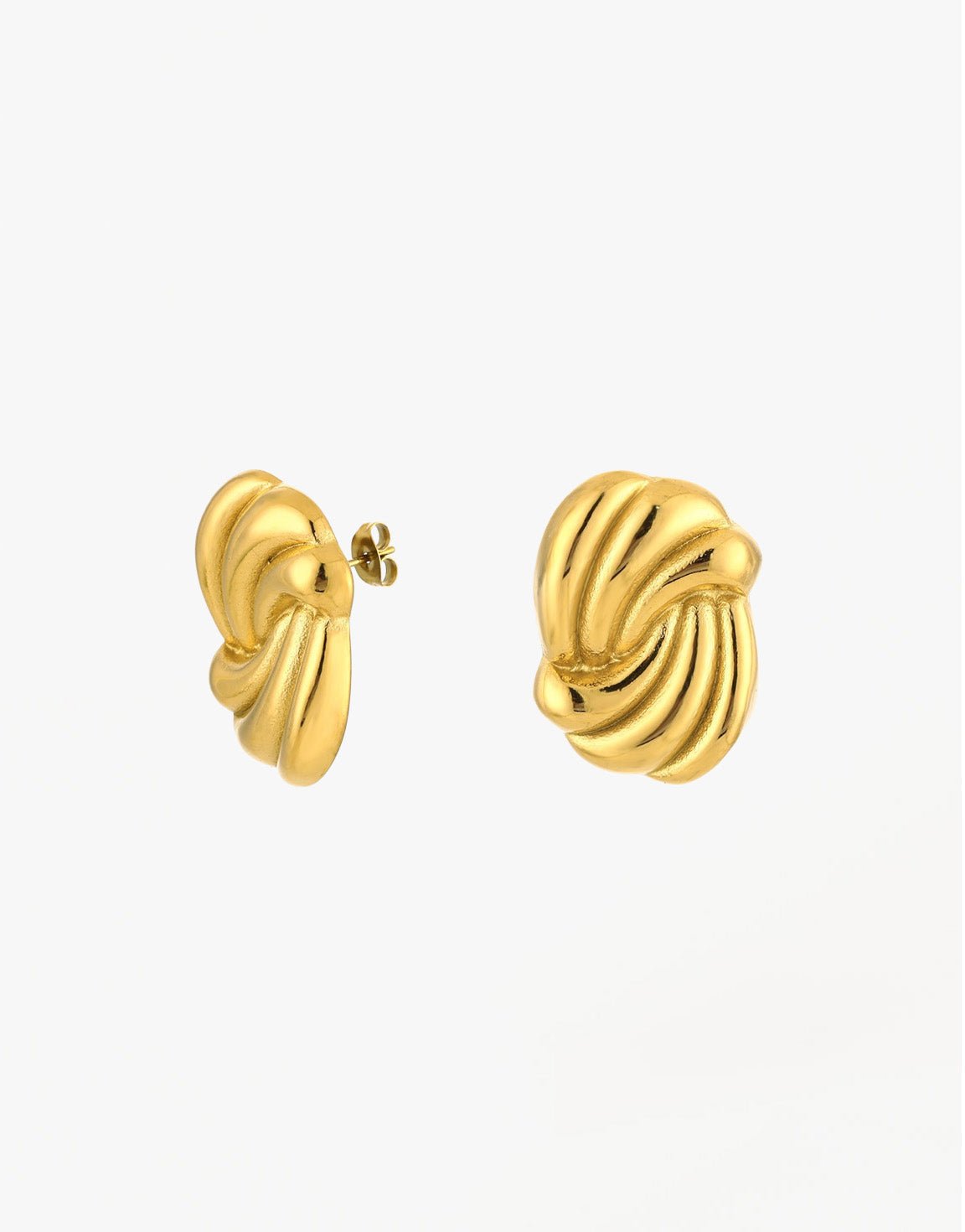 Gouden Gedraaide Swirl - Oorbellen - Olivia & Kate