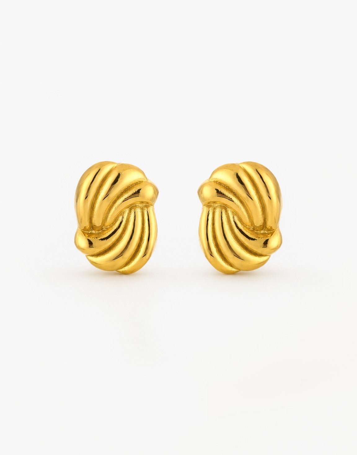 Gouden Gedraaide Swirl - Oorbellen - Olivia & Kate