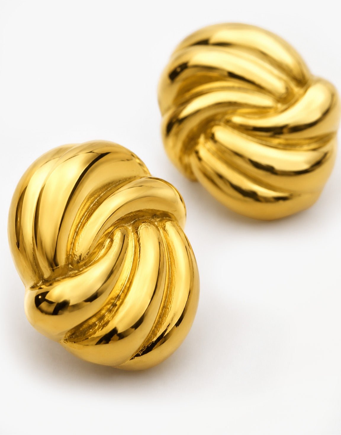 Gouden Gedraaide Swirl - Oorbellen - Olivia & Kate