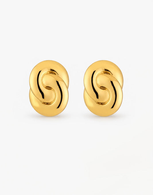 Gouden Gekrulde Statement - Oorbellen - Olivia & Kate