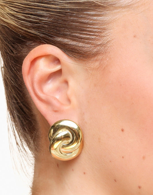 Gouden Gekrulde Statement - Oorbellen - Olivia & Kate