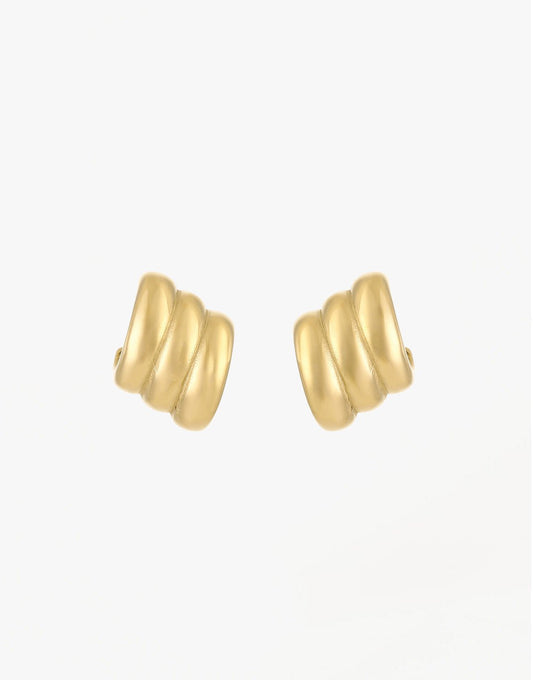 Gouden Grote Dubbele Ring - Oorbellen - Olivia & Kate