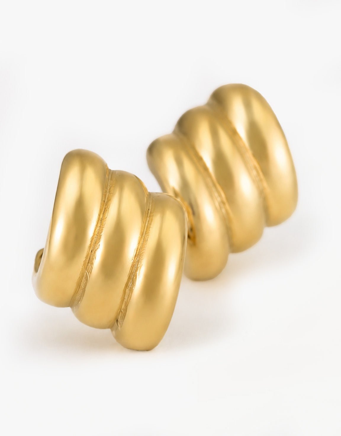 Gouden Grote Dubbele Ring - Oorbellen - Olivia & Kate