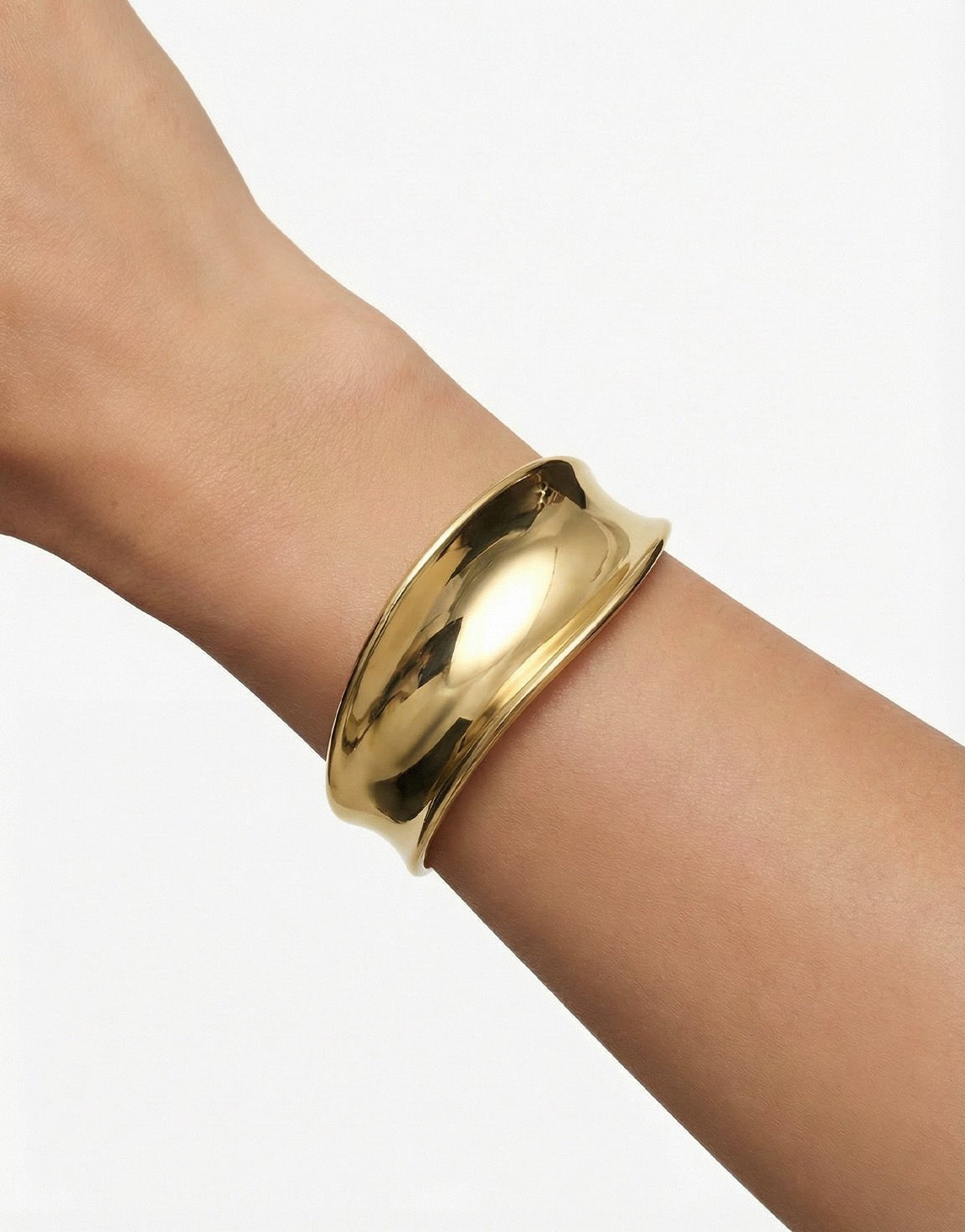 Gold Large Organic - Bracelet - Olivia & Kate
