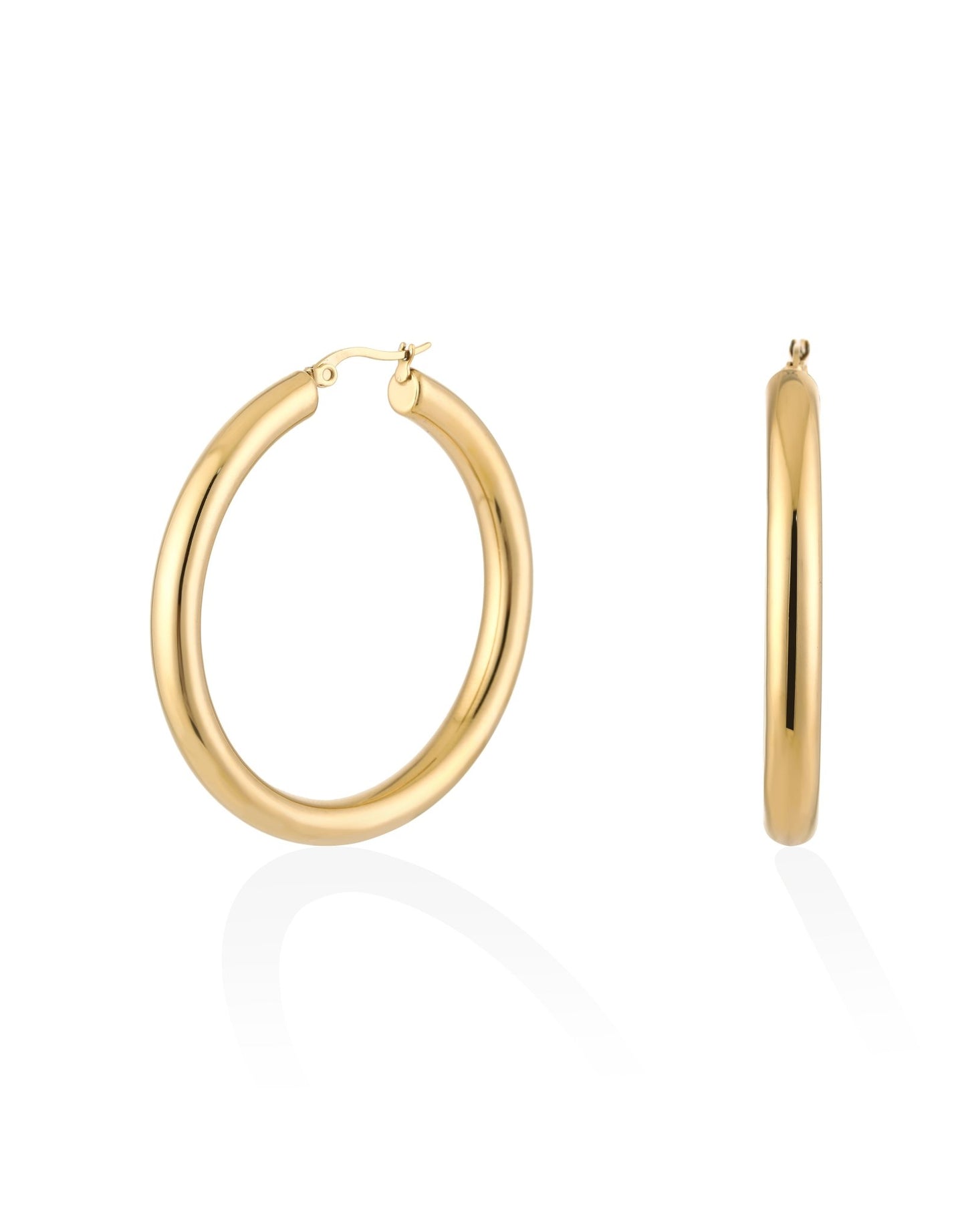 Gouden Grote Ring - Oorbellen - Olivia & Kate