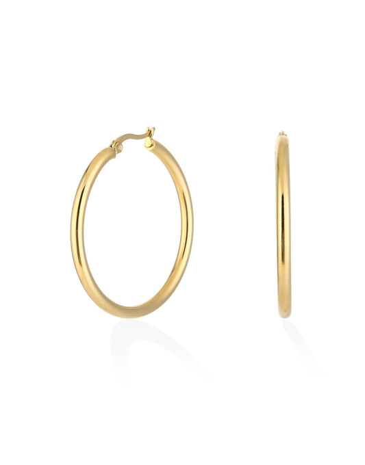 Gouden Grote Ronde Ring - Oorbellen - Olivia & Kate