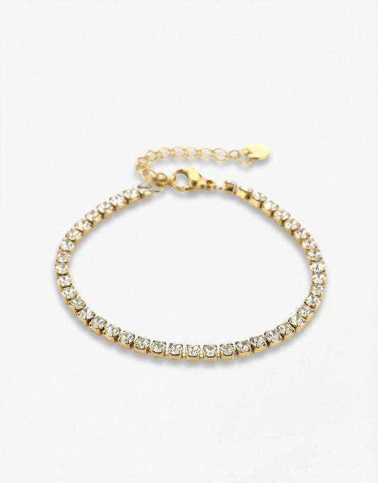 Gouden Grote Tennis - Armband - Olivia & Kate