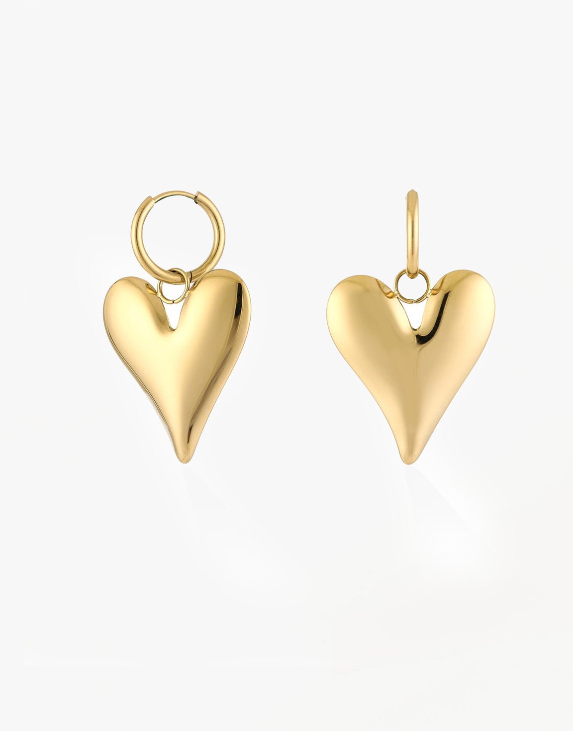 Gouden Hart Hanger - Oorbellen - Olivia & Kate