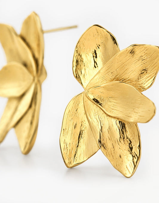Gouden Iconic Bloemen - Oorbellen - Olivia & Kate