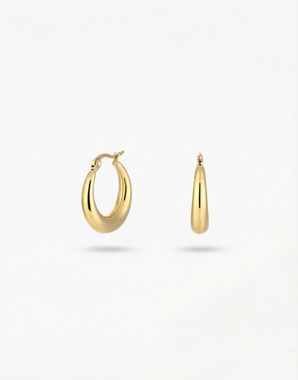 Gold Small Creoles - Earrings - Olivia & Kate
