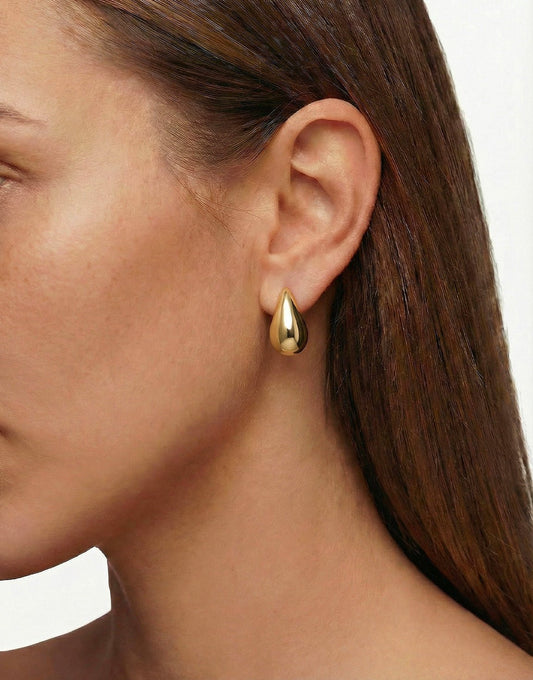 Gold Small Drop - Earrings - Olivia & Kate