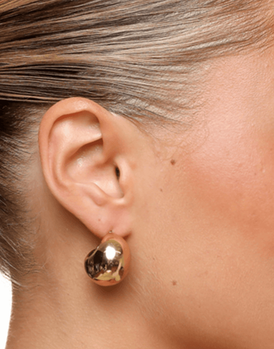 Gouden Middel Statement - Oorbellen - Olivia & Kate