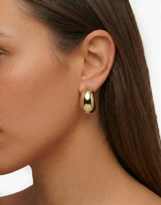 Gouden Middel Statement - Oorbellen - Olivia & Kate