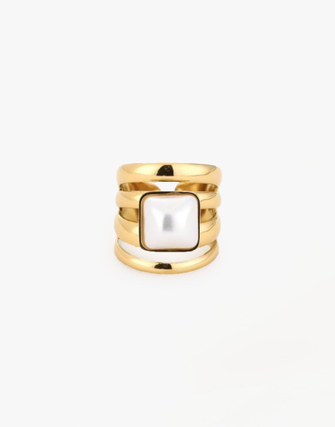 Gouden Multi Parel Look - Ring - Olivia & Kate