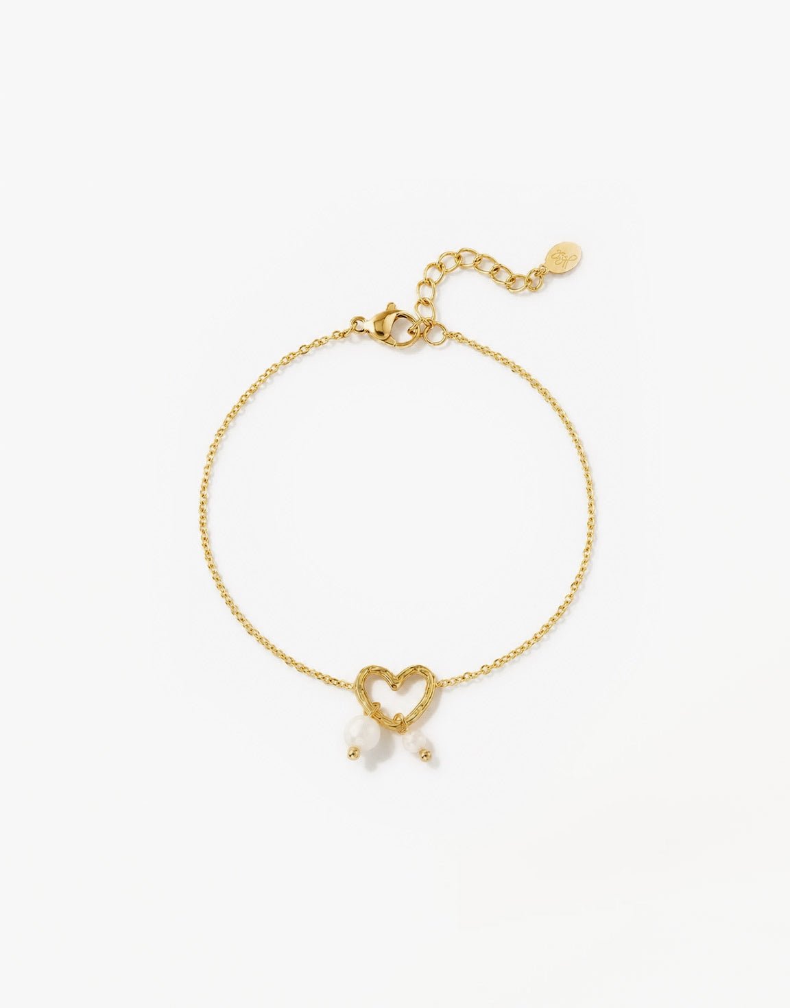 Gouden Open Hart Parel - Armband - Olivia & Kate