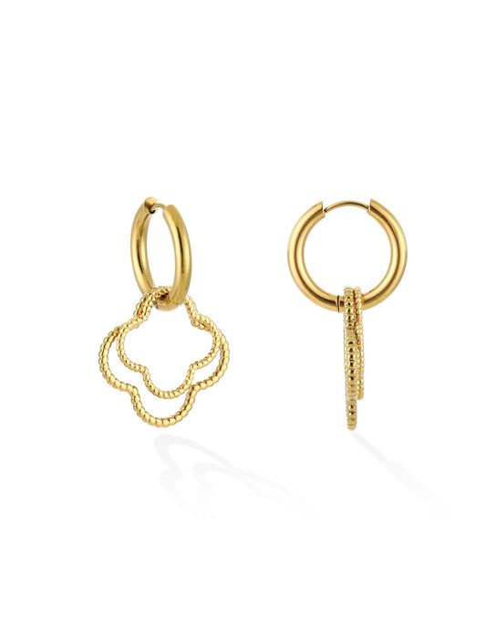 Gouden Open Klaver - Oorbellen - Olivia & Kate