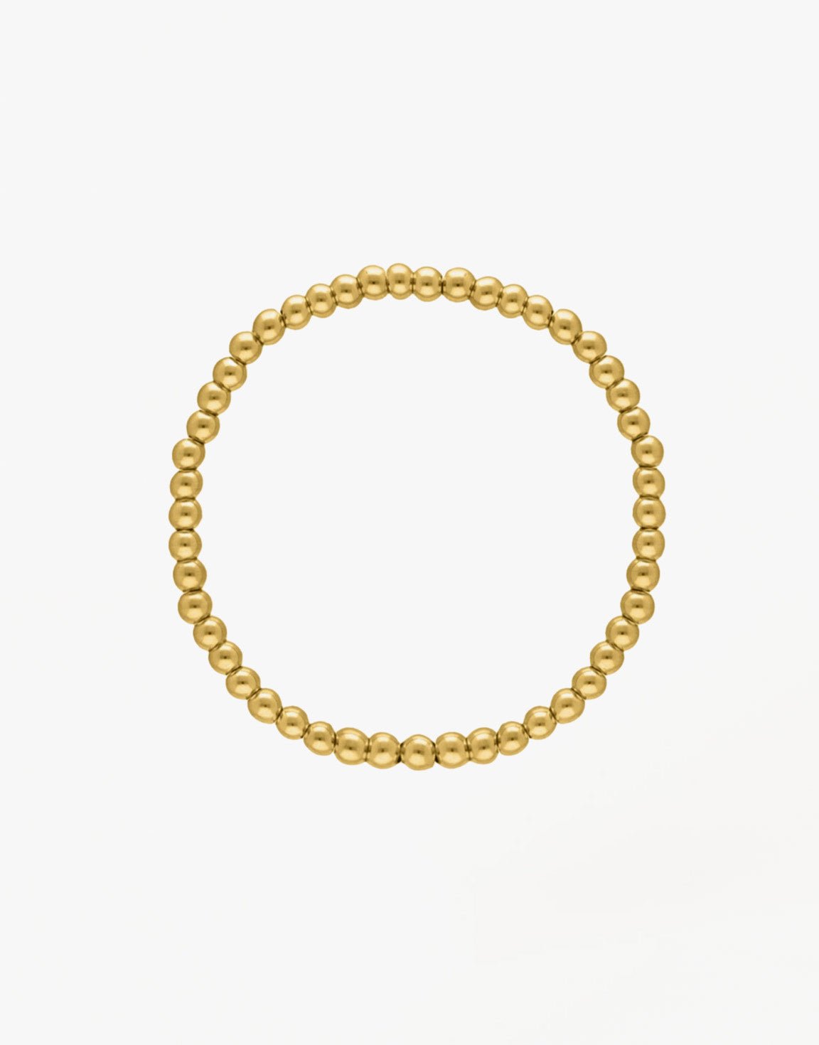 Gouden Ronde Kralen Elastische - Armband - Olivia & Kate