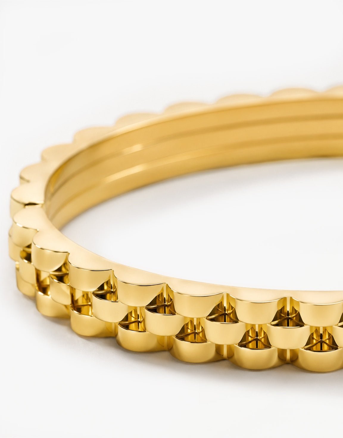 Gouden Schakel Bangle - Armband - Olivia & Kate