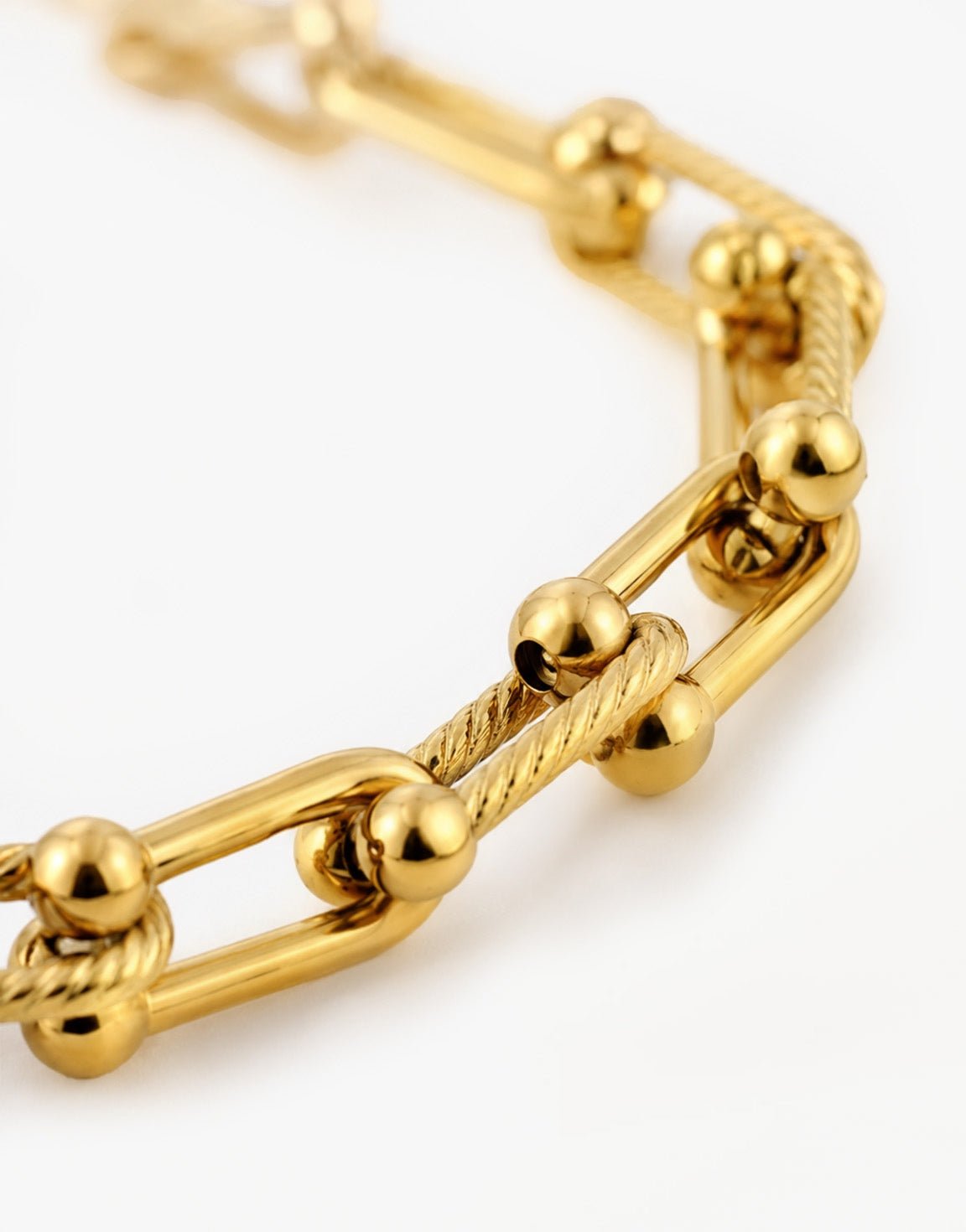 Gouden Schakel Detail - Armband - Olivia & Kate
