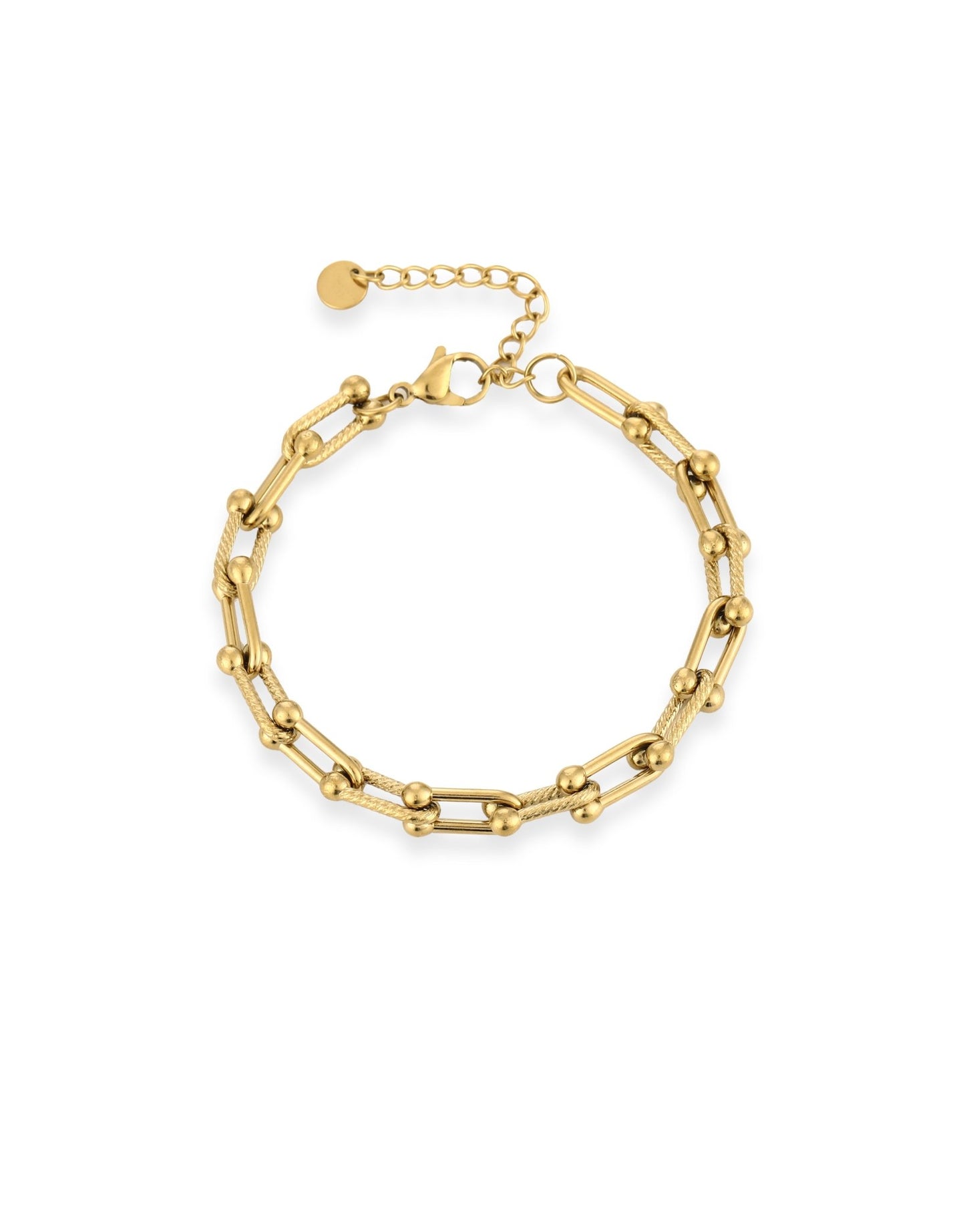 Gouden Schakel Detail - Armband - Olivia & Kate