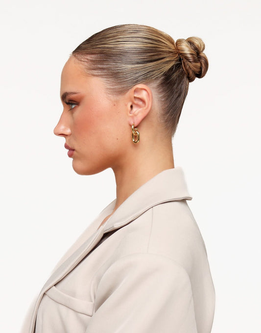 Gouden Schakel - Oorbellen - Olivia & Kate