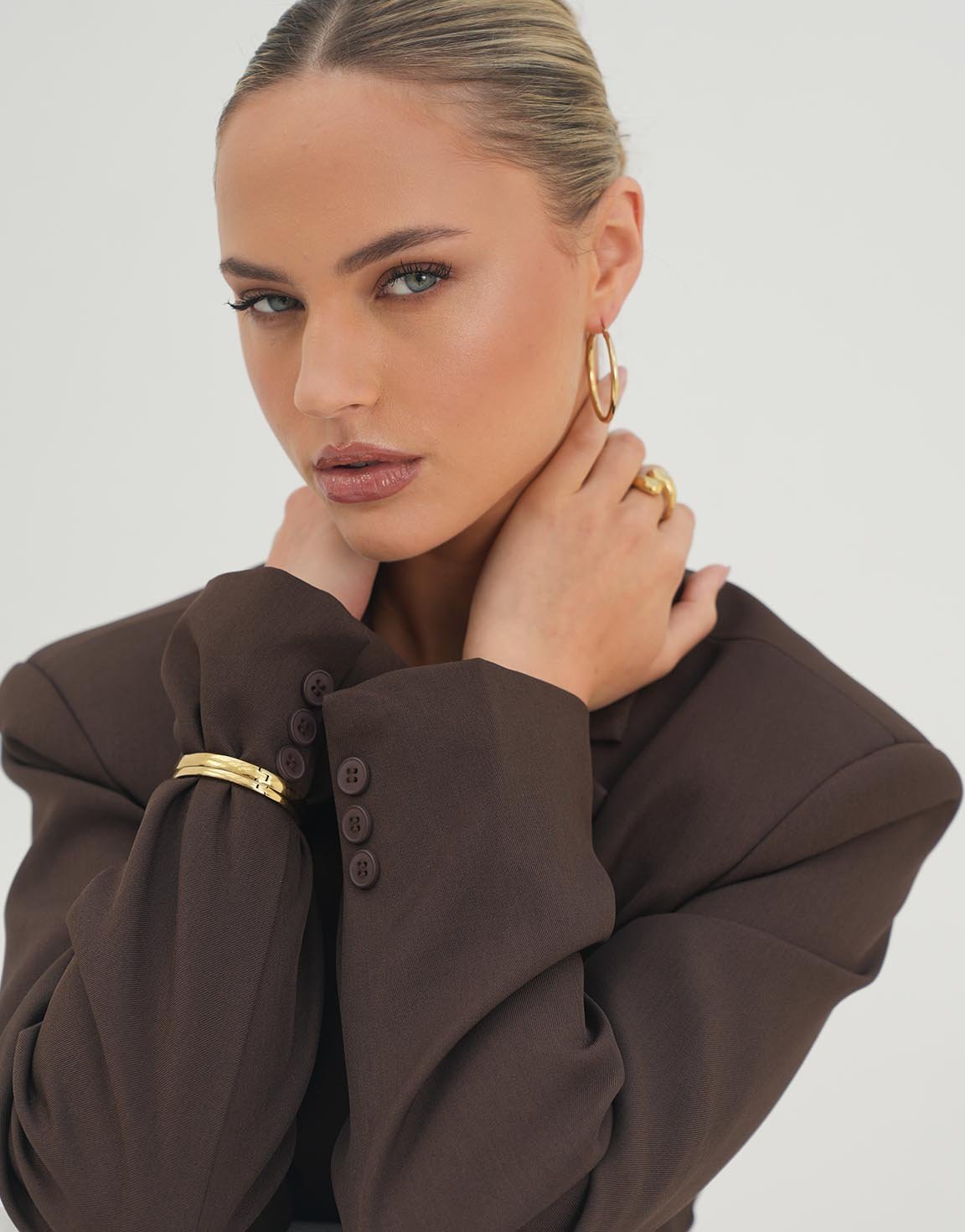 Gouden Smalle Bangle - Armband - Olivia & Kate