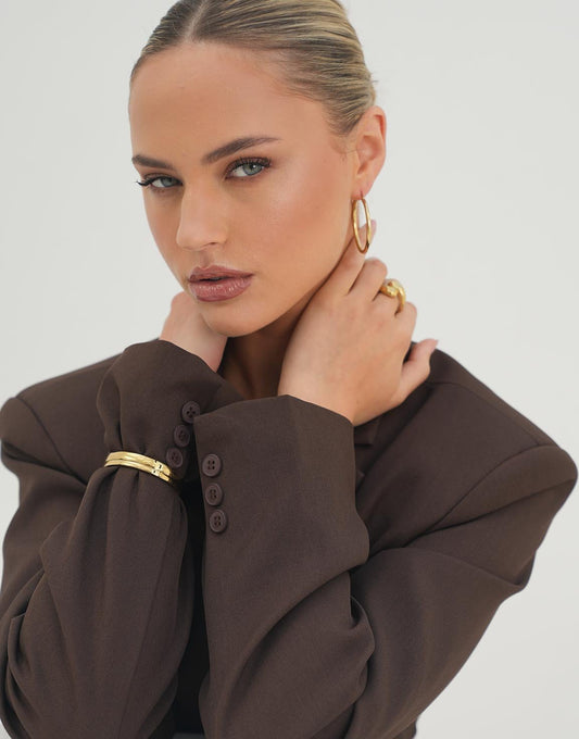 Gouden Smalle Bangle - Armband - Olivia & Kate