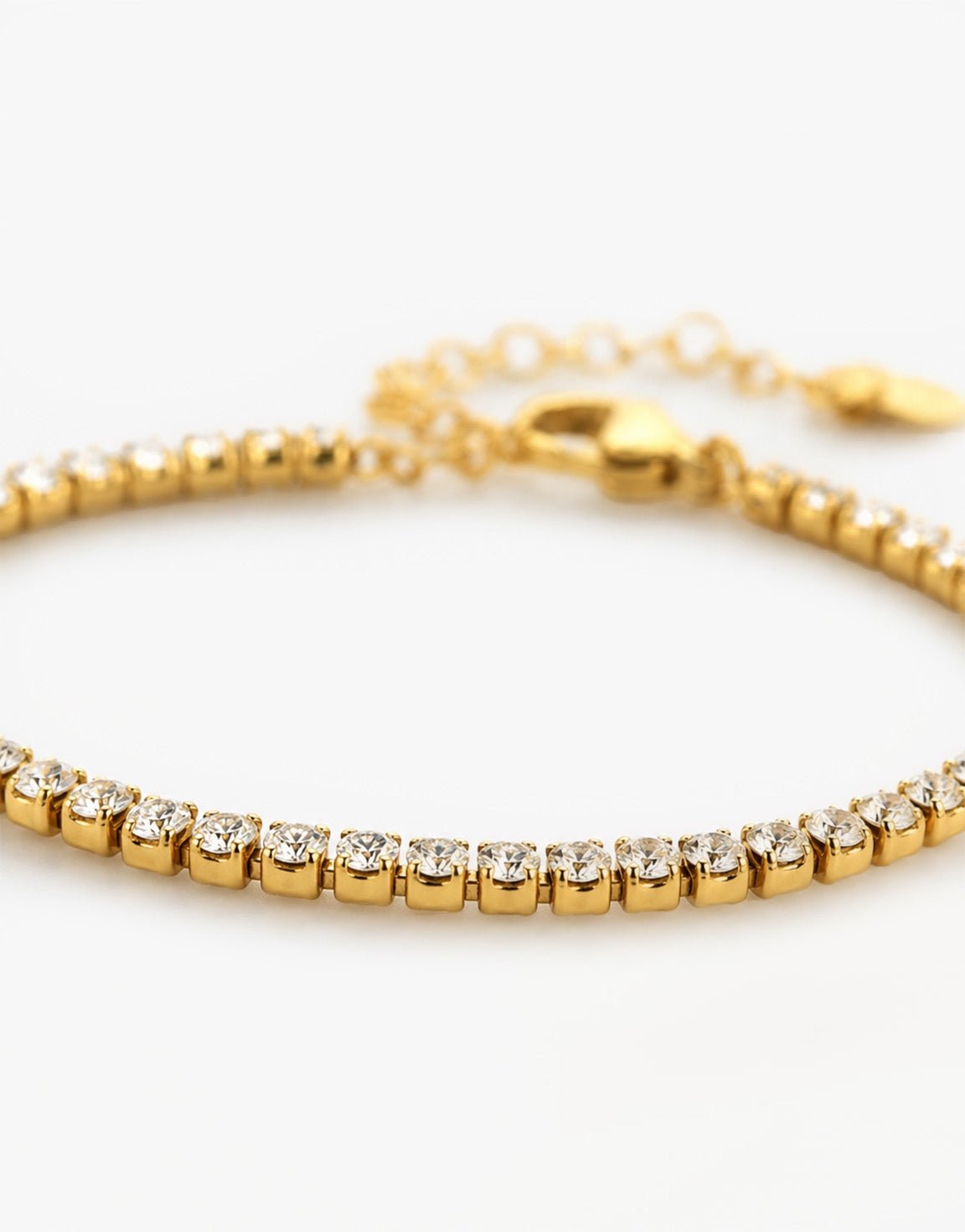 Gouden Smalle Zirkonia Tennis - Armband - Olivia & Kate