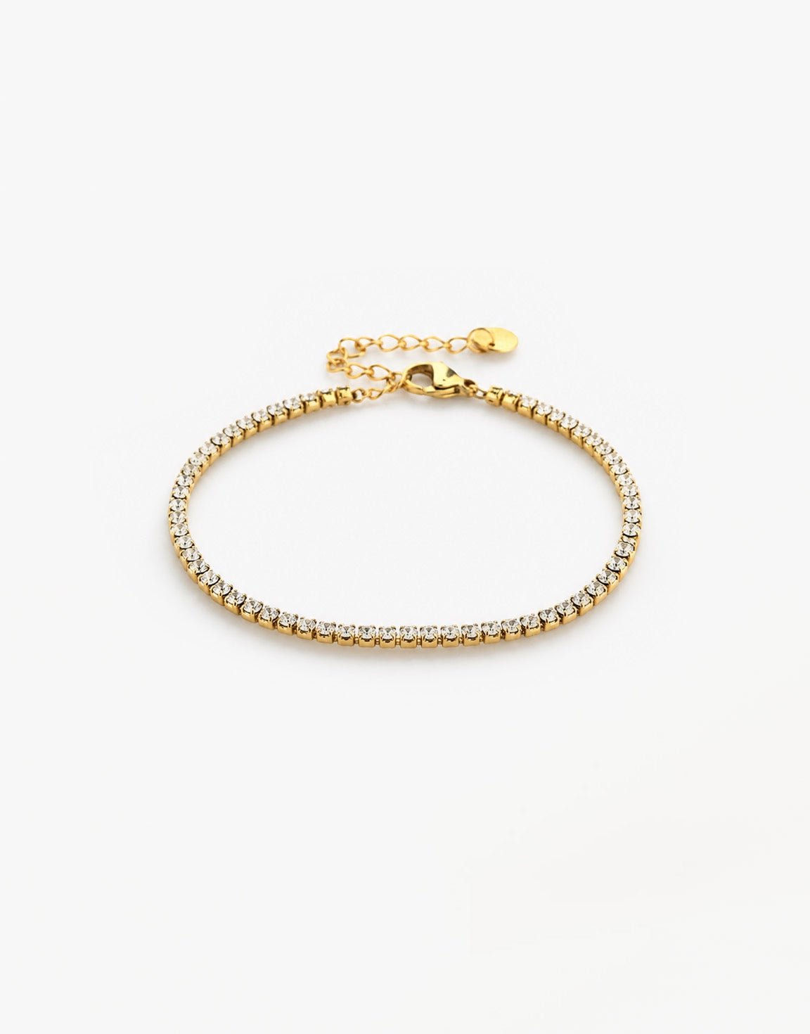 Gouden Smalle Zirkonia Tennis - Armband - Olivia & Kate