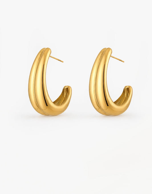 Gouden Statement Dubbele Ring - Oorbellen - Olivia & Kate