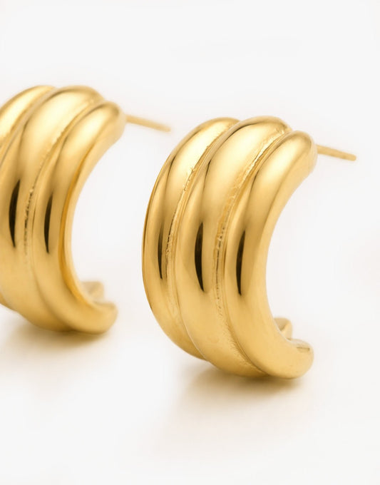 Gouden Triple Statement - Oorbellen - Olivia & Kate