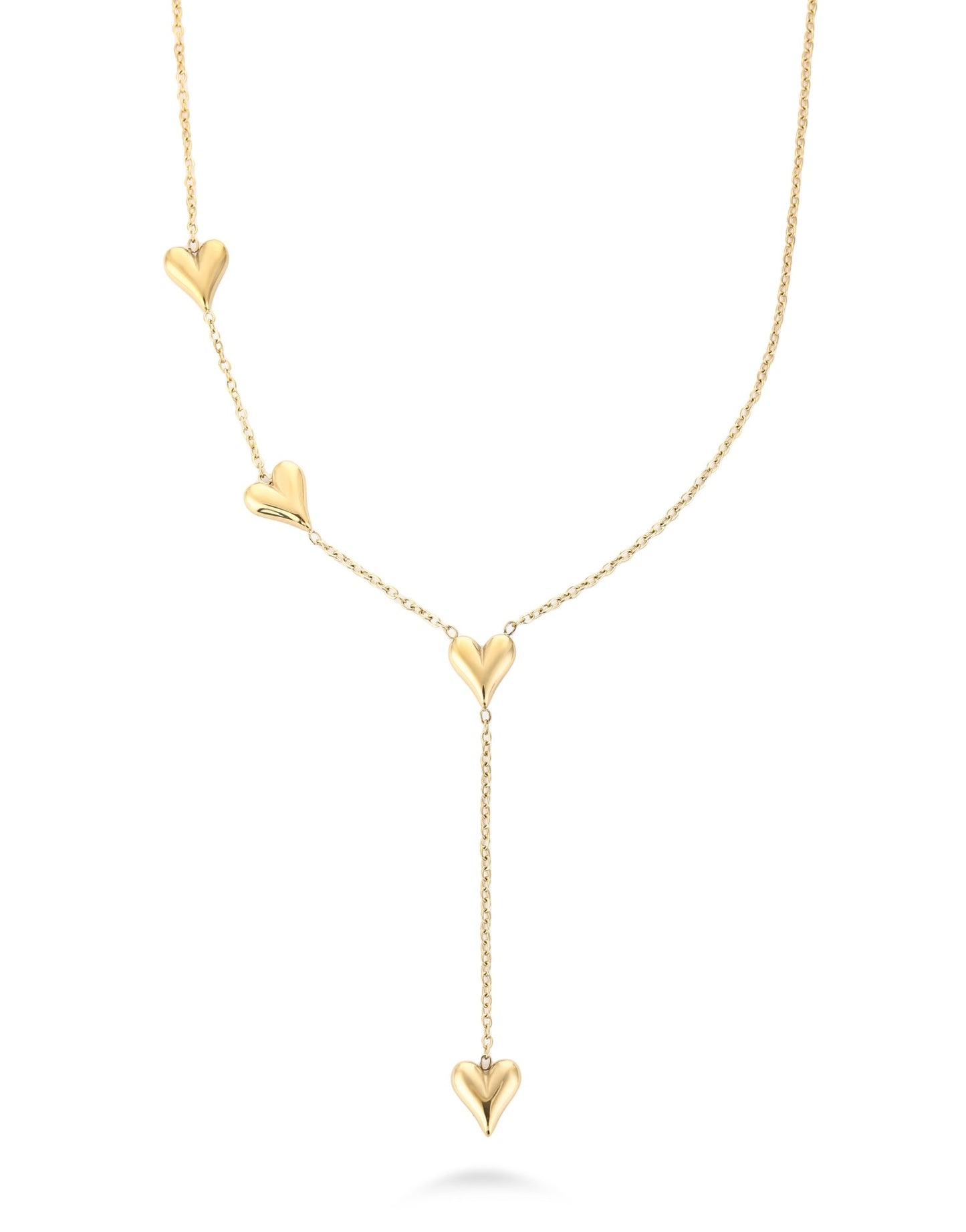 Gouden Verlengde Hartjes - Ketting - Olivia & Kate